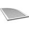 Ekena Millwork Quarter Round Top Right Surface Mount PVC Gable Vent w/ 2"W x 1-1/2"P Brickmould Frame, 24"W x 42"H GVPQR24X4202SF - alternate 2